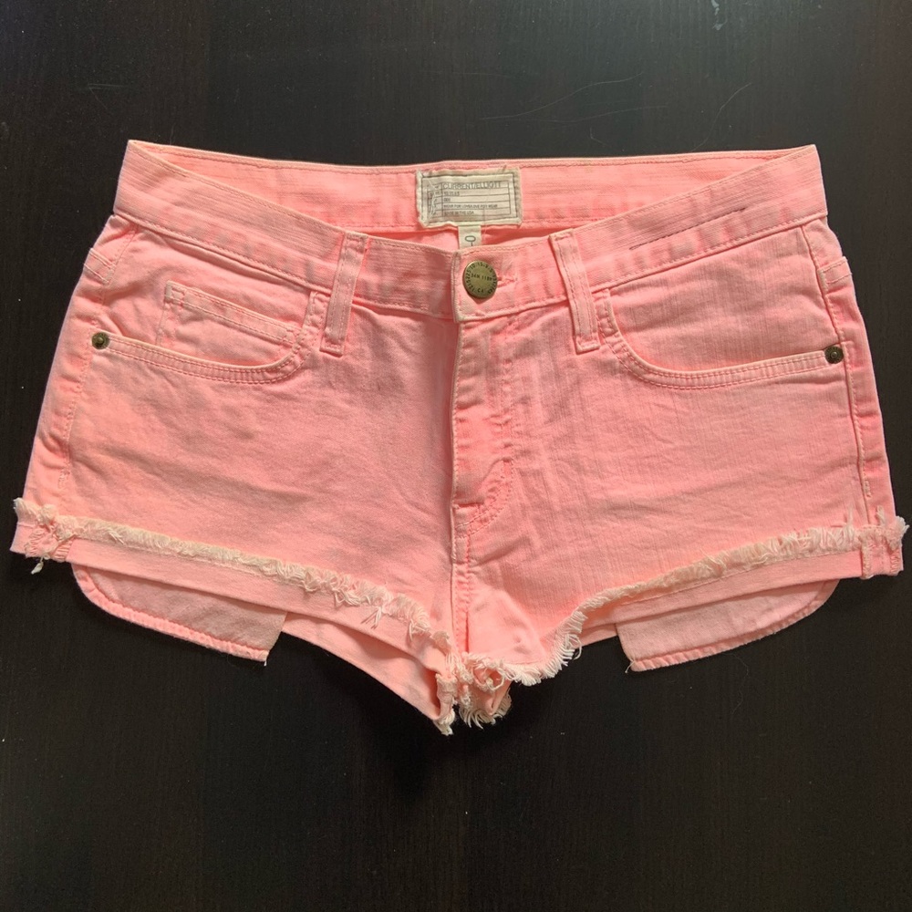 Current Elliot Pink Denim Shorts